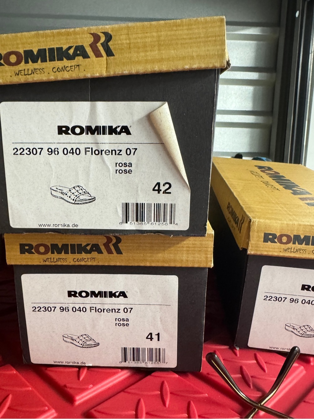 ROMIKA Florenz 07 Slip On Pink Sandals, Size Eur 41 or 42 New in Box MSRP $130 - Picture 9 of 9